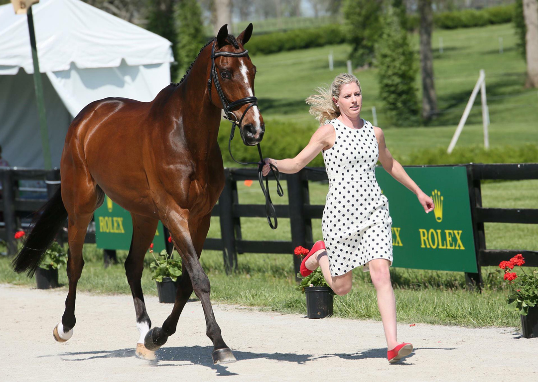 Holly Payne jogging Fox at Rolex